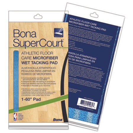 Picture of SuperCourt Athletic Floor Care Microfiber Wet Tacking Pad, 60", Light/Dark BlueBNA-AX0003499