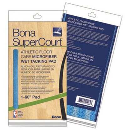 Picture of SuperCourt Athletic Floor Care Microfiber Wet Tacking Pad, 60", Light/Dark BlueBNA-AX0003499