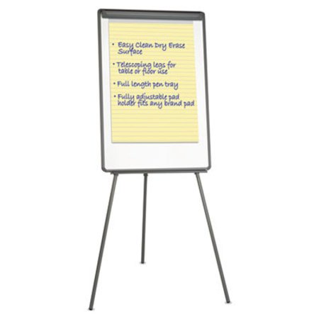 Picture of Tripod-Style Dry Erase Easel, Easel : 44" to 78", Board: 29" x 41", White/BlackUNV-43032