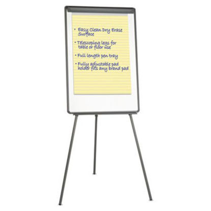 Picture of Tripod-Style Dry Erase Easel, Easel : 44" to 78", Board: 29" x 41", White/BlackUNV-43032