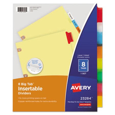 Picture of Insertable Big Tab Dividers, 8-Tab, LetterAVE-23284