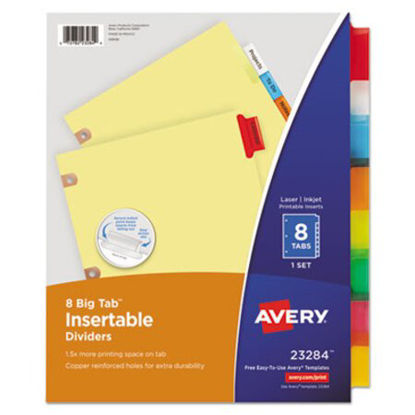 Picture of Insertable Big Tab Dividers, 8-Tab, LetterAVE-23284