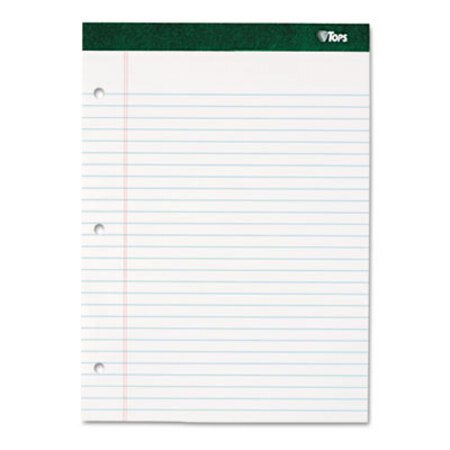 Picture of Double Docket Ruled Pads, Wide/Legal Rule, 8.5 x 11.75, White, 100 SheetsTOP-63379