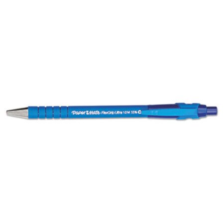 Picture of FlexGrip Ultra Ballpoint Pen, Retractable, Medium 1 mm, Blue Ink, Blue Barrel, DozenPAP-9510131
