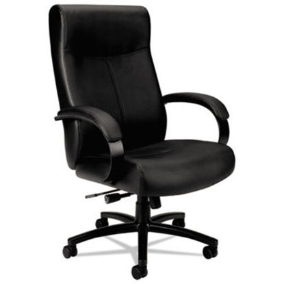 Picture of Validate Big and Tall Leather Chair, Supports Up to 450 lb, 18.75" to 21.5" Seat Height, BlackBSX-VL685SB11