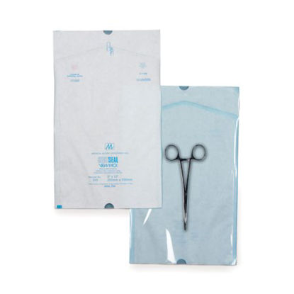 Picture of Sterilization Pouch View Pack Ethylene Oxide (EO) Gas / Steam 12 X 15 Inch Transparent / White Heat Seal Paper / Film255-