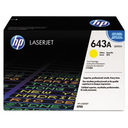 Picture of HP 643A, (Q5952A) Yellow Original LaserJet Toner CartridgeHEW-Q5952A