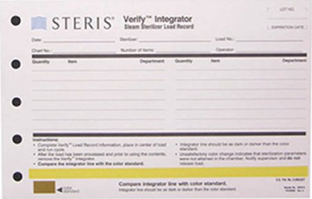 Picture of Sterilization Load Record Card Verify™ Steam802510