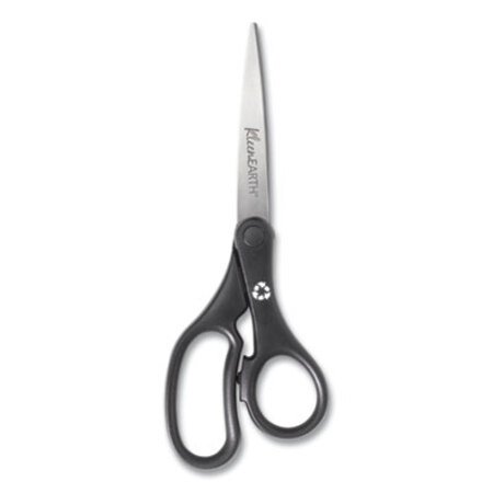 Picture of KleenEarth Basic Plastic Handle Scissors, 8" Long, 3.25" Cut Length, Black Straight HandleACM-15583