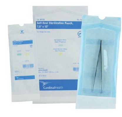 Picture of Sterilization Pouch Cardinal Health™ Ethylene Oxide (EO) Gas Sterilization 8 X 16 Inch Transparent Blue / White Self Seal Paper / Film92168