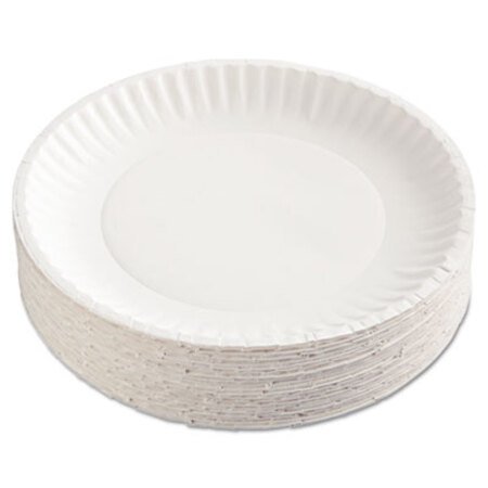 Picture of Gold Label Coated Paper Plates, 9" dia, White, 100/Pack, 10 Packs/CartonAJM-CP9GOEWH