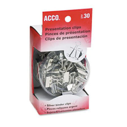 Picture of Presentation Clips, Assorted Sizes, Silver, 30/BoxACC-71138