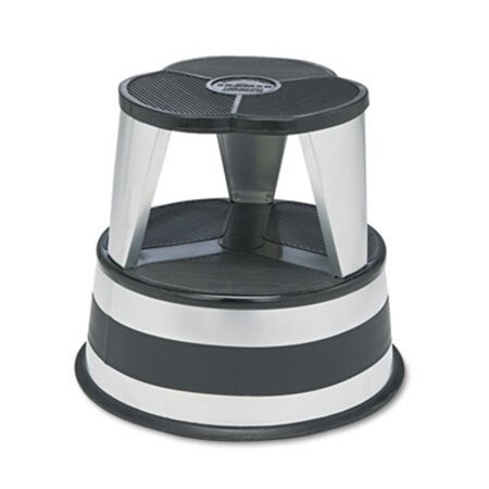 Picture of Kik-Step Steel Step Stool, 2-Step, 350 lb Capacity, 16" dia. x 14.25h, SilvertoneCRA-100101