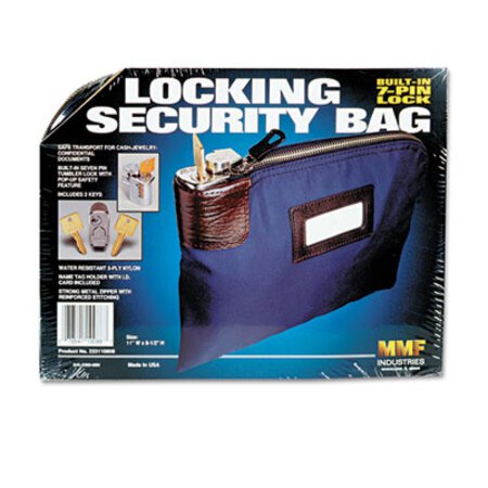 Picture of Seven-Pin Security/Night Deposit Bag w/2 Keys, Nylon, 8 1/2 x 11, NavyMMF-233110808