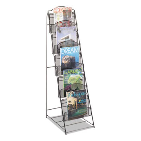 Picture of Onyx Magazine Floor Rack, 12.5w x 18.5d x 46h, BlackSAF-6461BL