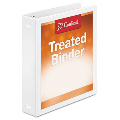 Picture of Treated Binder ClearVue Locking Round Ring Binder, 3 Rings, 1.5" Capacity, 11 x 8.5, WhiteCRD-32215