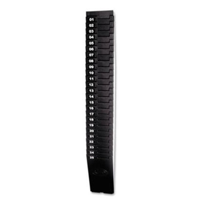 Picture of Time Card Rack for 7" Cards, 25 Pockets, ABS Plastic, BlackLTH-257EX