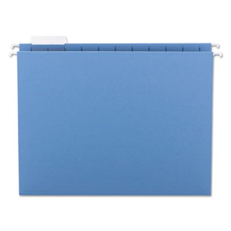 Picture of Colored Hanging File Folders, Letter Size, 1/5-Cut Tab, Blue, 25/BoxSMD-64060