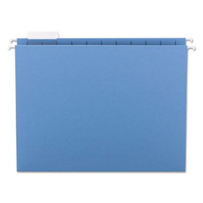 Picture of Colored Hanging File Folders, Letter Size, 1/5-Cut Tab, Blue, 25/BoxSMD-64060