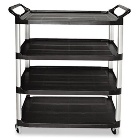 Picture of Open Sided Utility Cart, Four-Shelf, 40.63w x 20d x 51h, BlackRCP-409600BLA