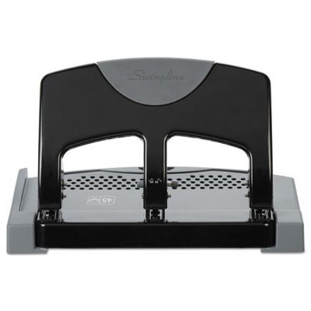 Picture of 45-Sheet SmartTouch Three-Hole Punch, 9/32" Holes, Black/GraySWI-74136