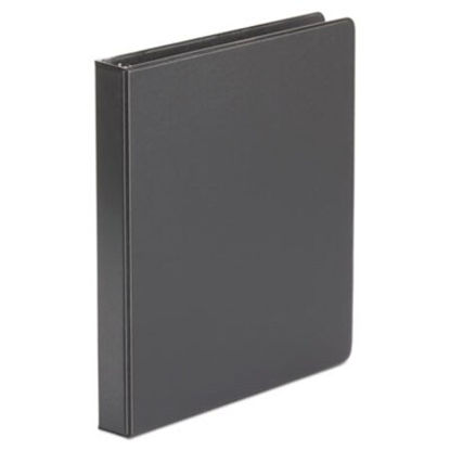 Picture of Economy Non-View Round Ring Binder, 3 Rings, 1" Capacity, 11 x 8.5, BlackUNV-31401