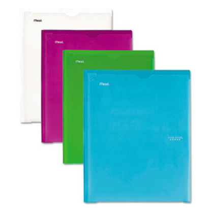 Picture of Customizable Pocket/Prong Plastic Folder, 20 Sheets, 8 1/2 x 11, Assorted, 4/SetMEA-38130