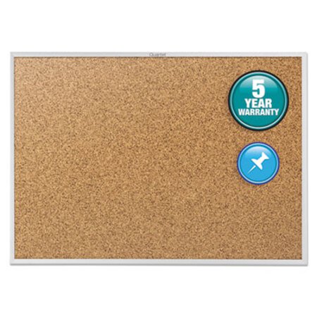 Picture of Classic Series Cork Bulletin Board, 48 x 36, Silver Aluminum FrameQRT-2304