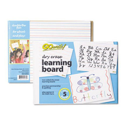 Picture of Dry Erase Learning Boards, 8 1/4 x 11, 5 Boards/PKPAC-LB8511