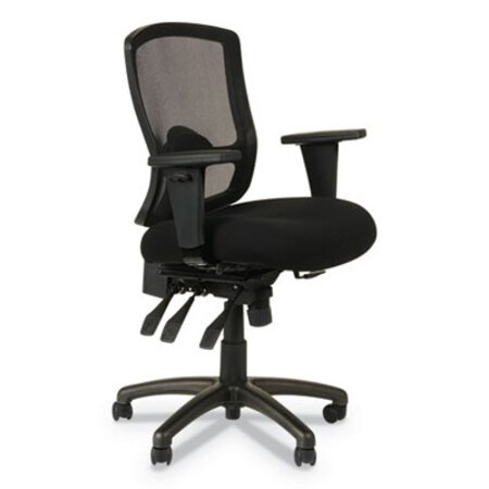 Picture of Alera Etros Series Mesh Mid-Back Petite Multifunction Chair, Supports Up to 275 lb, 17.16" to 20.86" Seat Height, BlackALE-ET4017