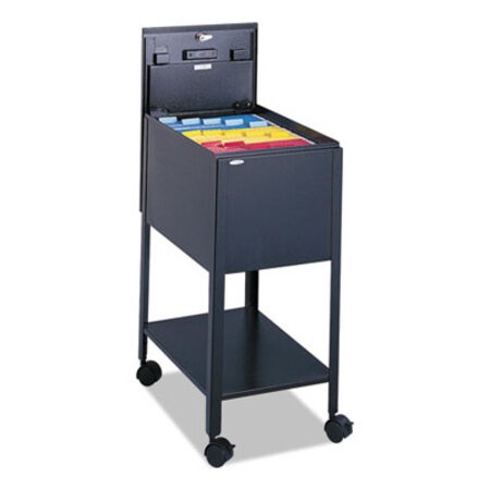 Picture of Standard Locking Mobile Tub File, Letter Size, 13.5w x 19.25d x 28h, BlackSAF-5361BL