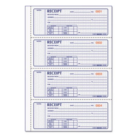 Picture of Money Receipt Book, 7 x 2 3/4, Carbonless Triplicate, 100 Sets/BookRED-8L808