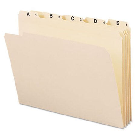 Picture of Indexed File Folder Sets, 1/5-Cut Tabs, A-Z, Letter Size, Manila, 25/SetSMD-11777