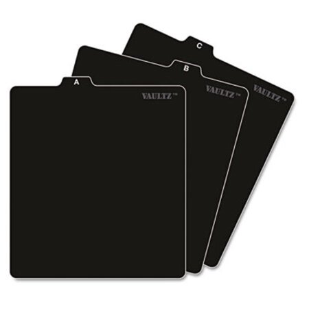 Picture of A-Z CD File Guides, 1/3-Cut Top Tab, A to Z, 5 x 5.75, Black, 26/SetIDE-VZ01176