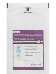 Picture of Sterilization Pouch Vis-U-All™ Ethylene Oxide (EO) Gas / Dry Heat 4-1/2 X 11 Inch Transparent / Purple Heat Seal Paper / Film883411