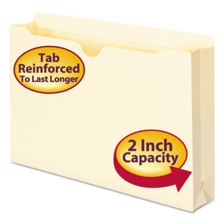 Picture of Manila File Jackets, 2-Ply Straight Tab, Legal Size, Manila, 50/BoxSMD-76560