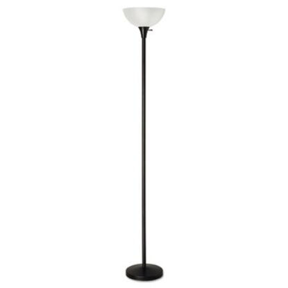 Picture of Floor Lamp, 71" High, Translucent Plastic Shade, 11.25"w x 11.25"d x 71"h, Matte BlackALE-LMPF72B