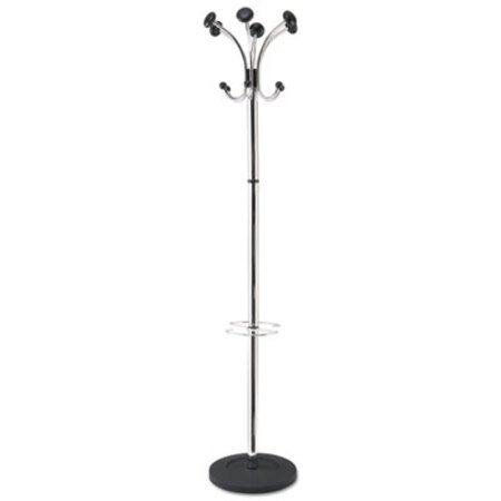 Picture of Chromy Coat Stand, 12 Knobs, 16w x 16d x 70.5h, Chrome/BlackABA-PMCLAS