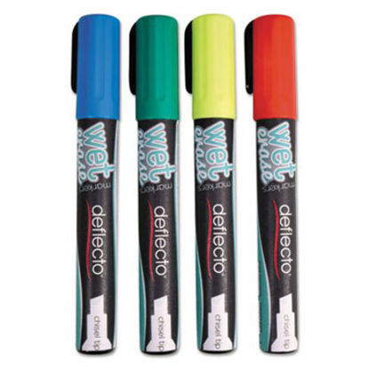 Picture of Wet Erase Markers, Medium Chisel Tip, Assorted Colors, 4/PackDEF-SMA510V4