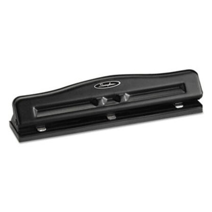 Picture of 11-Sheet Commercial Adjustable Three-Hole Punch, 9/32" Holes, BlackSWI-74020
