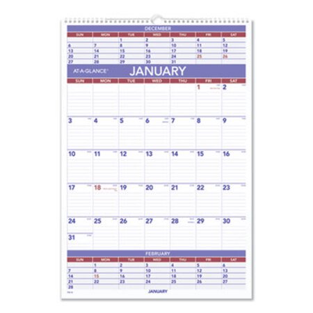 Picture of Three-Month Wall Calendar, 15.5 x 22.75, 2022AAG-PM628