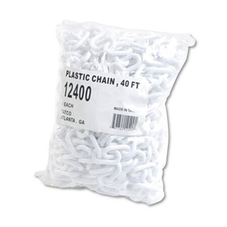 Picture of Crowd Control Stanchion Chain, Plastic, 40ft, WhiteTCO-12400