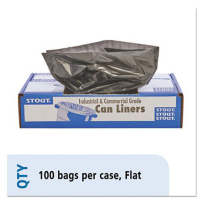 Picture of Total Recycled Content Plastic Trash Bags, 33 gal, 1.5 mil, 33" x 40", Brown/Black, 100/CartonSTO-T3340B15