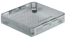 Picture of Instrument Basket Standard 1/2 Size, 62 X 241 X 251 mm Inside Dimension, 76 X 243 X 253mm Outside Dimension, With Foot, PerforatedJF113R