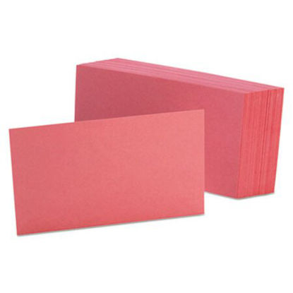 Picture of Unruled Index Cards, 3 x 5, Cherry, 100/PackOXF-7320CHE