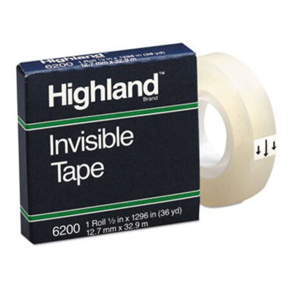 Picture of Invisible Permanent Mending Tape, 1" Core, 0.5" x 36 yds, ClearMMM-6200121296