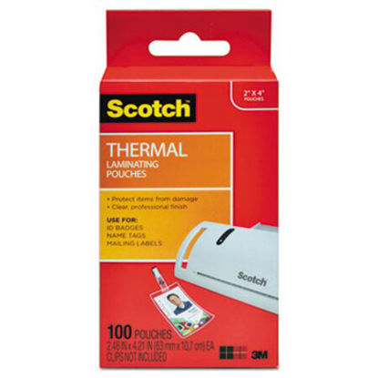 Picture of Laminating Pouches, 5 mil, 2.25" x 4.25", Gloss Clear, 100/PackMMM-TP5852100