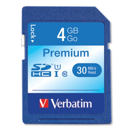 Picture of 4GB Premium SDHC Memory Card, UHS-I U1 Class 10, Up to 30MB/s Read SpeedVER-96171