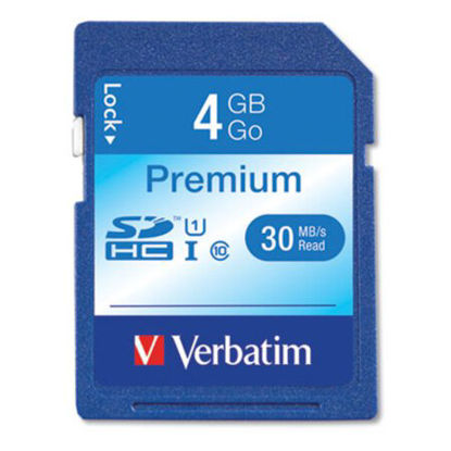 Picture of 4GB Premium SDHC Memory Card, UHS-I U1 Class 10, Up to 30MB/s Read SpeedVER-96171