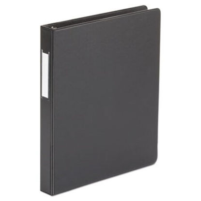 Picture of Economy Non-View Round Ring Binder, 3 Rings, 1" Capacity, 11 x 8.5, BlackUNV-31411